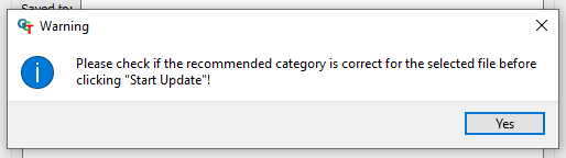 Warning message