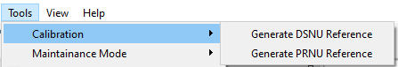 Tools → Calibration
